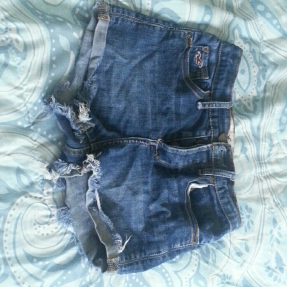 High waisted denim shorts